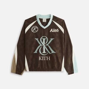 Kith Brown and Light Blue Logo Sweater